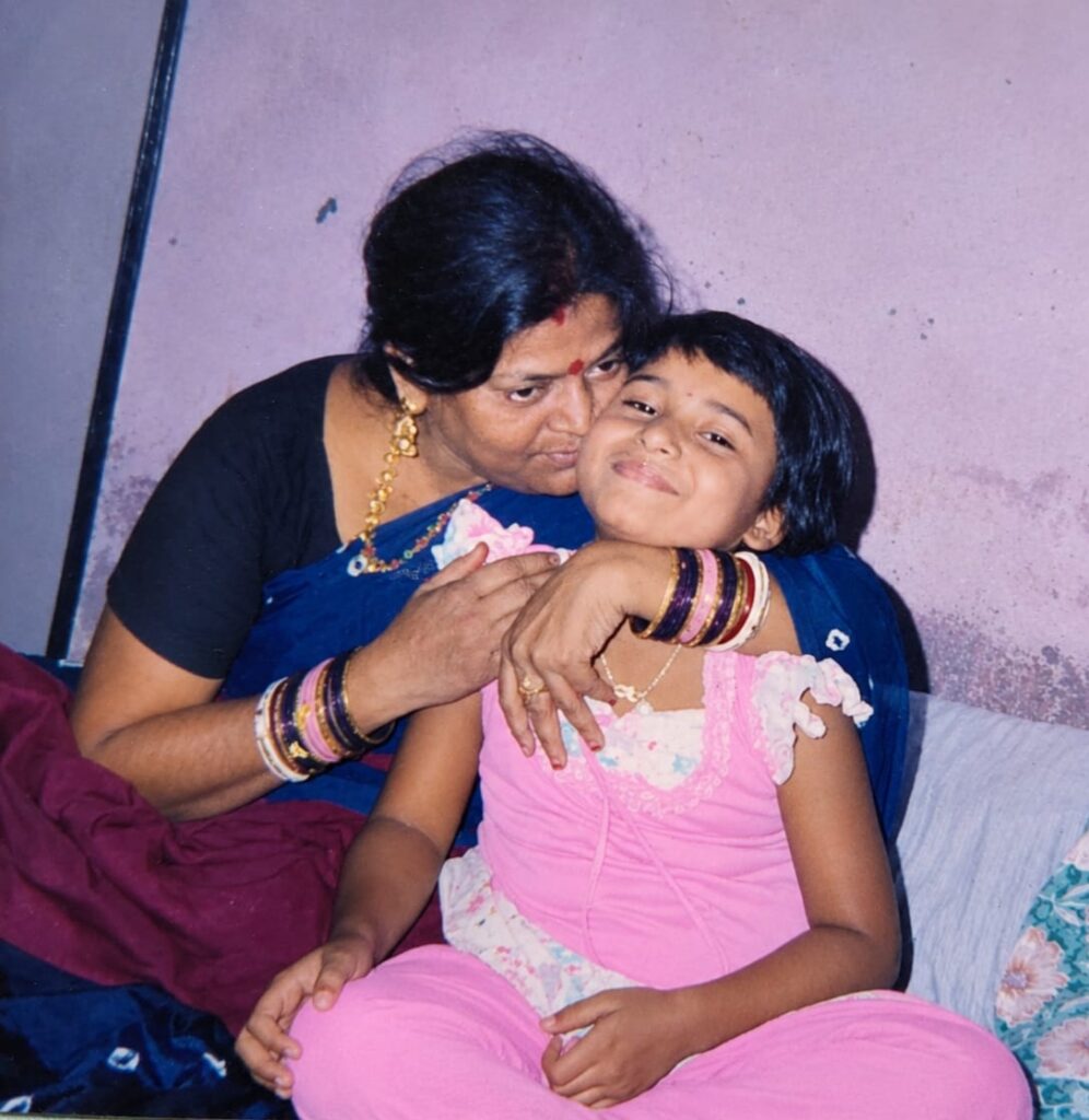 Rinki Prasad Bhagat with her aunt